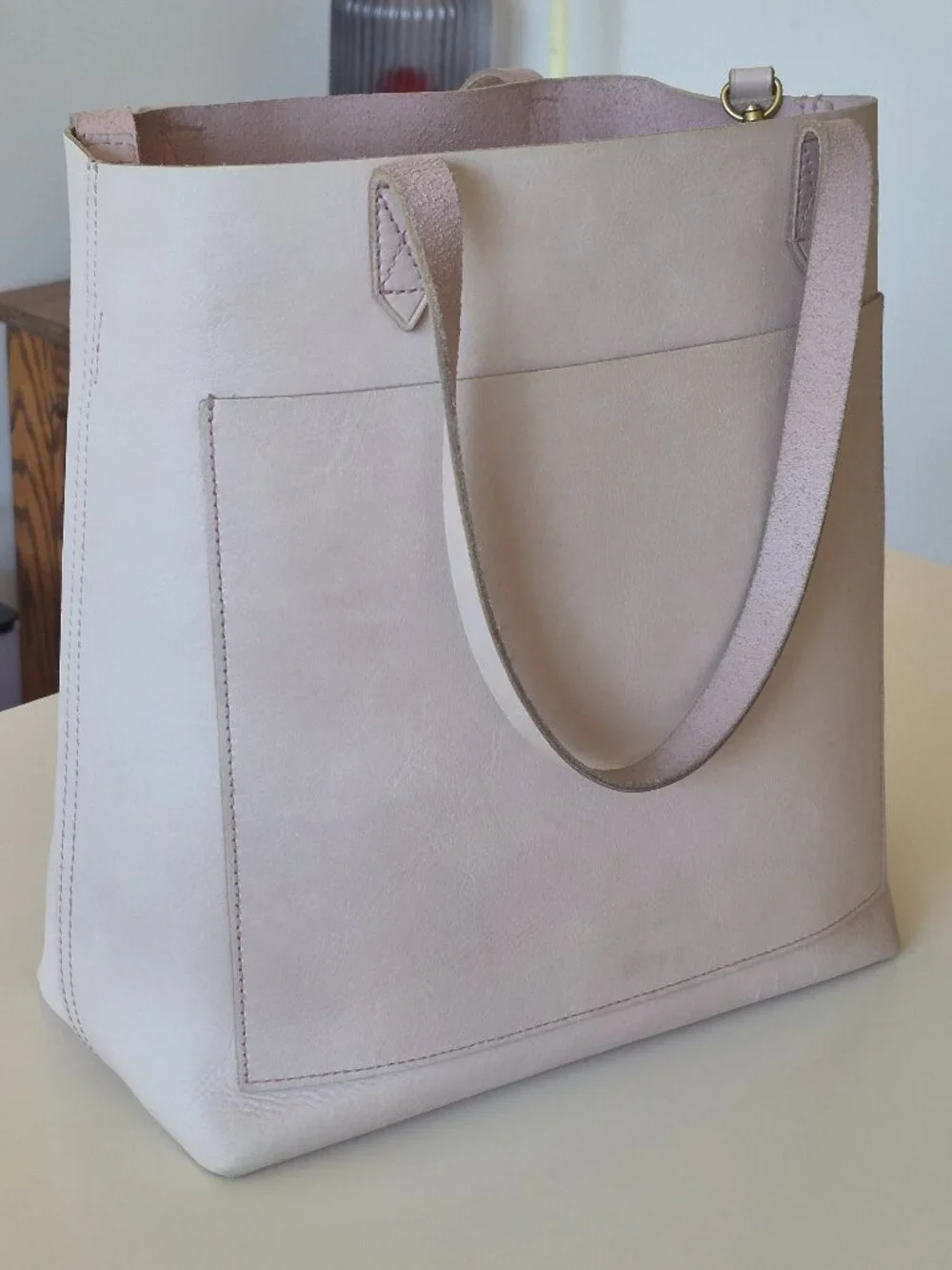 Madewell Medium Transport Tote Blush Pink Leather Shoulder Crossbody Bag